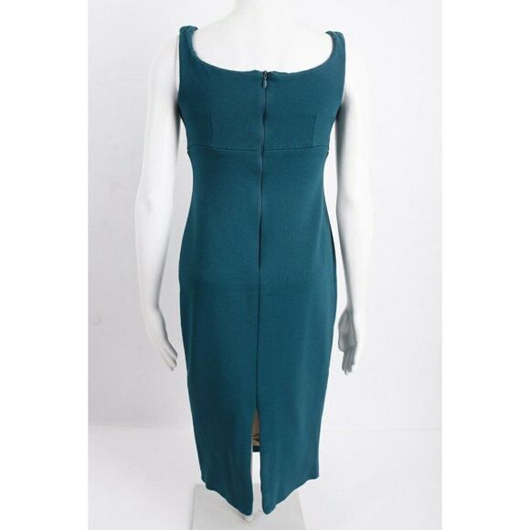Cinq a Sept Womens Garnet Green Sheath Dress Size 4 Off Shoulder Night Out - Picture 5 of 7
